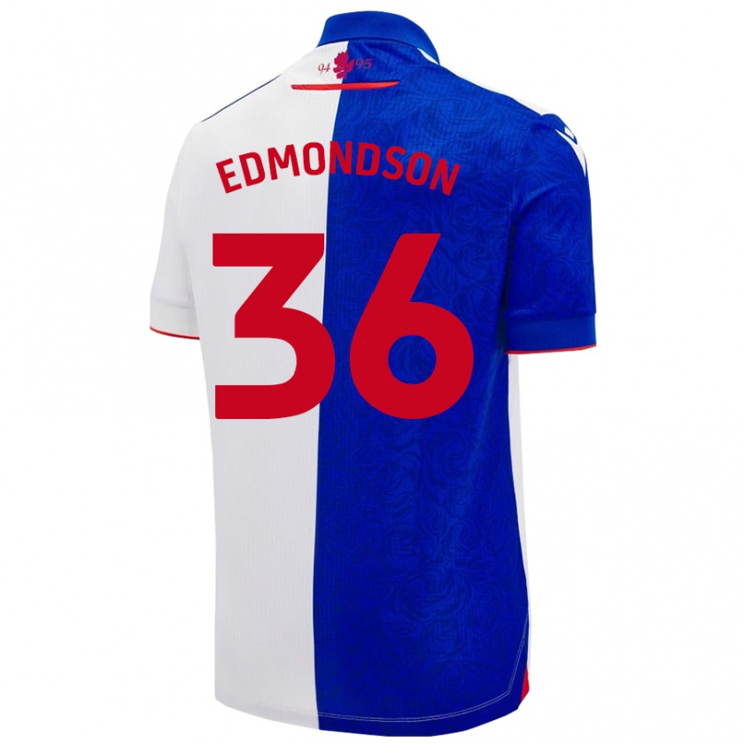 Kandiny Hombre Camiseta James Edmondson #36 Azul Cielo Blanco 1ª Equipación 2024/25 La Camisa Chile