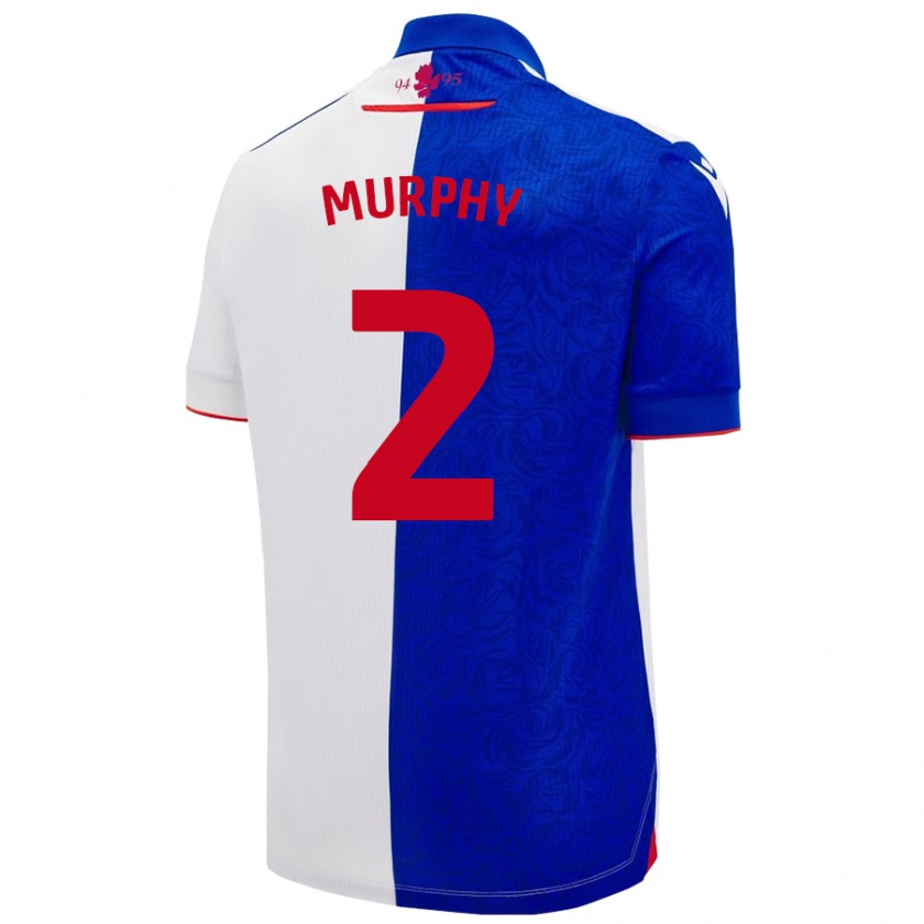 Kandiny Hombre Camiseta Niamh Murphy #2 Azul Cielo Blanco 1ª Equipación 2024/25 La Camisa Chile