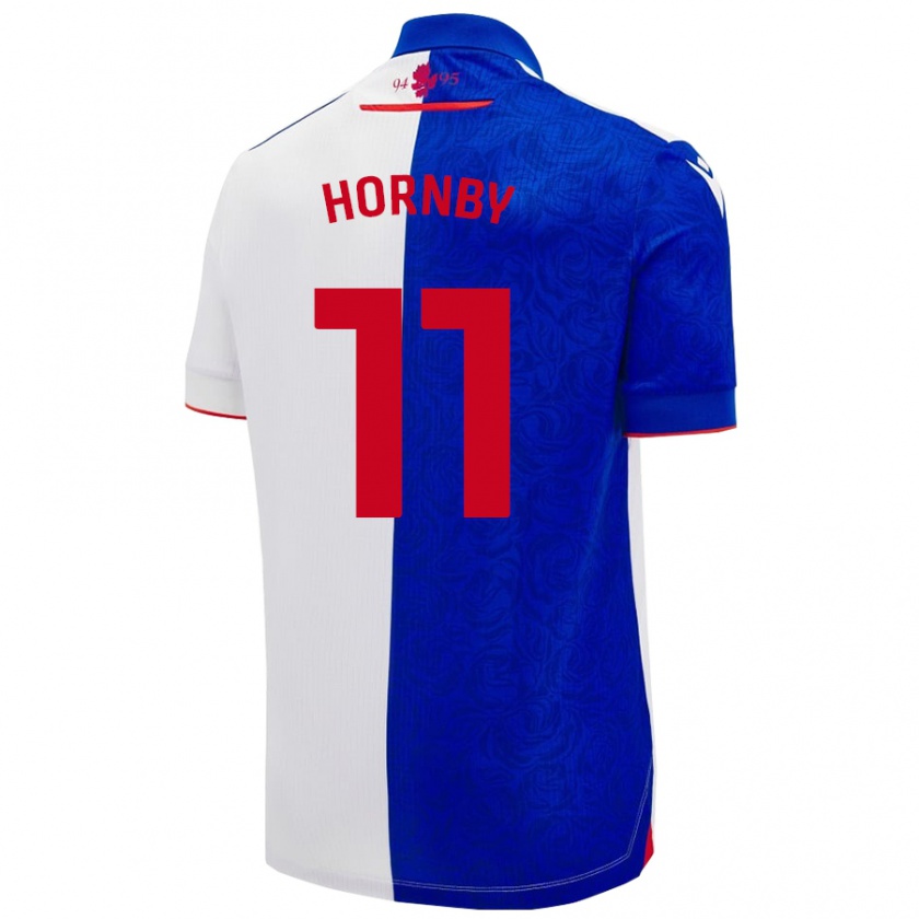 Kandiny Hombre Camiseta Megan Hornby #11 Azul Cielo Blanco 1ª Equipación 2024/25 La Camisa Chile