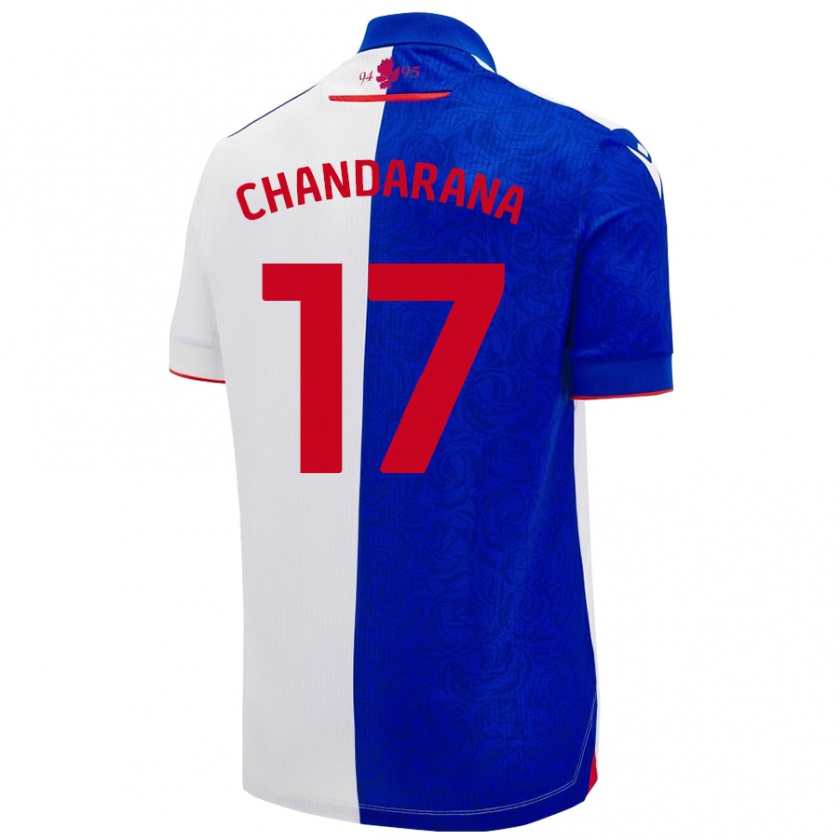 Kandiny Hombre Camiseta Millie Chandarana #17 Azul Cielo Blanco 1ª Equipación 2024/25 La Camisa Chile