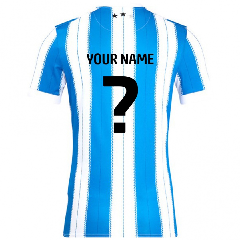 Kandiny Hombre Camiseta Su Nombre #0 Azul Blanco 1ª Equipación 2024/25 La Camisa Chile