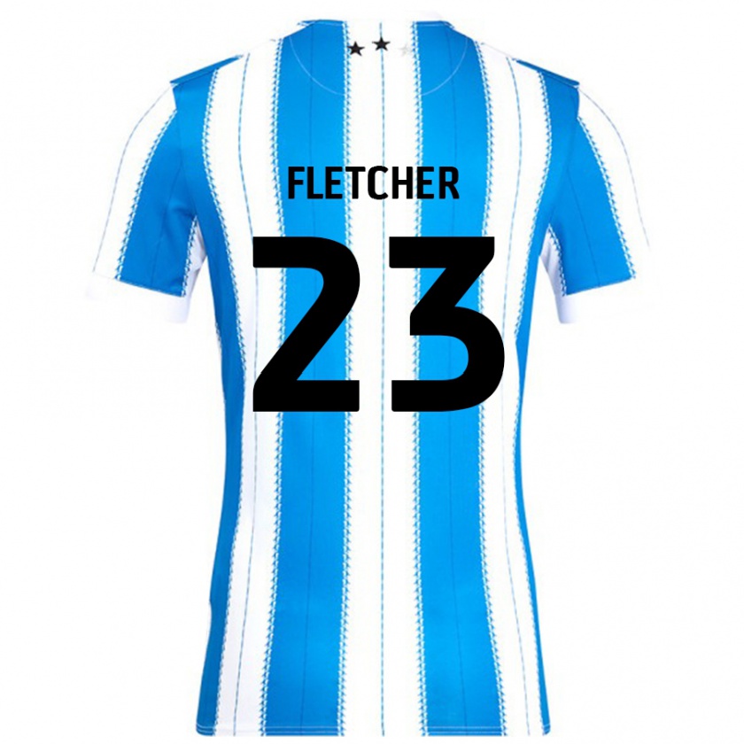 Kandiny Hombre Camiseta Serena Fletcher #23 Azul Blanco 1ª Equipación 2024/25 La Camisa Chile