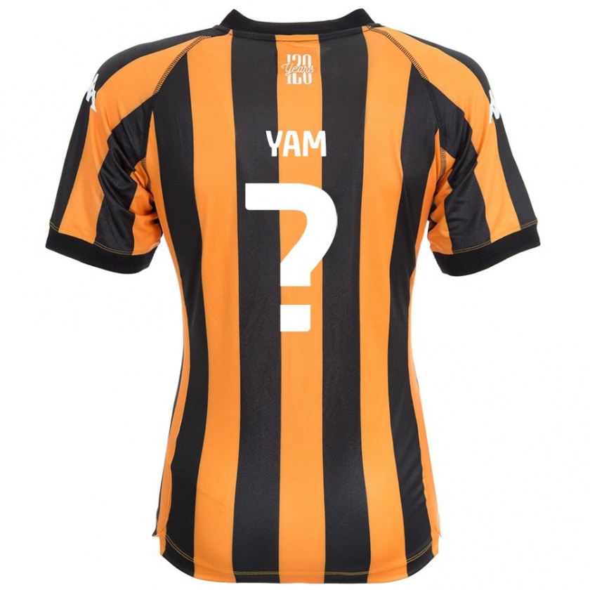 Kandiny Hombre Camiseta Callum Yam #0 Negro Ámbar 1ª Equipación 2024/25 La Camisa Chile