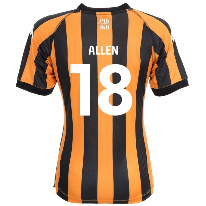 Kandiny Hombre Camiseta Aaliyah Allen #18 Negro Ámbar 1ª Equipación 2024/25 La Camisa Chile