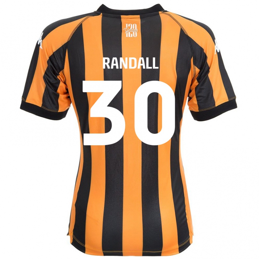 Kandiny Hombre Camiseta Jennifer Randall #30 Negro Ámbar 1ª Equipación 2024/25 La Camisa Chile