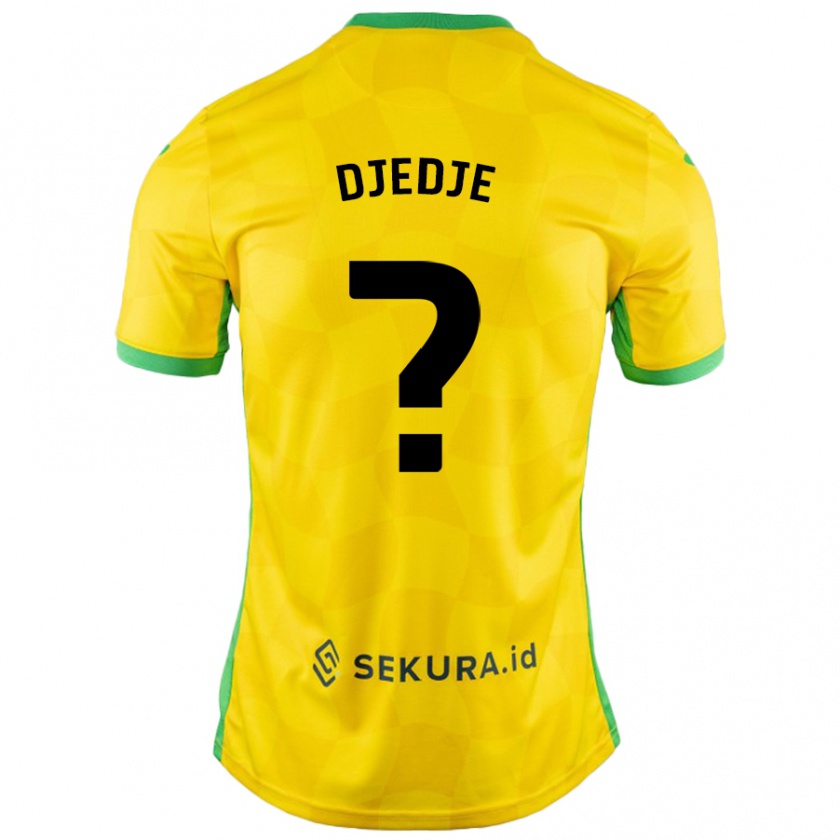 Kandiny Hombre Camiseta Uriah Djedje #0 Amarillo Verde 1ª Equipación 2024/25 La Camisa Chile