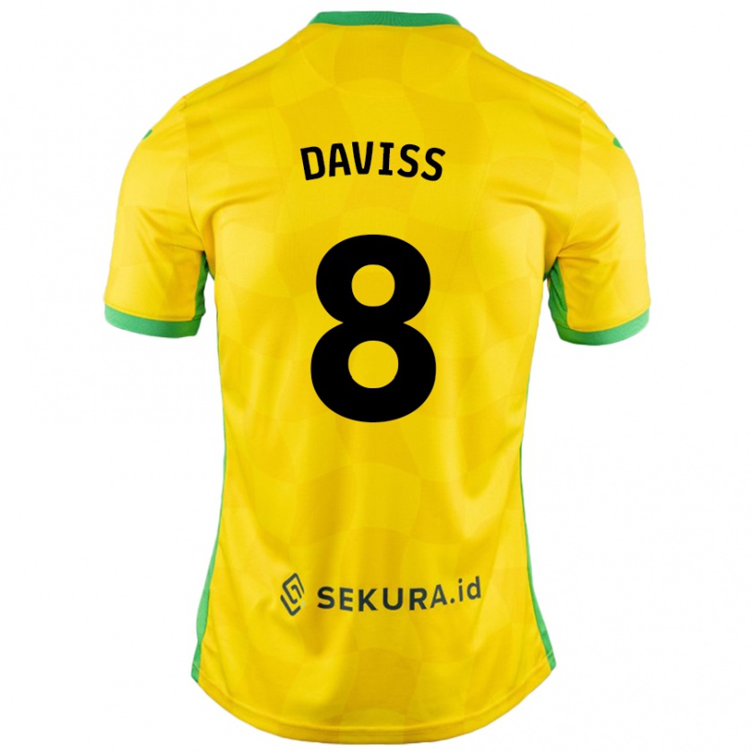 Kandiny Hombre Camiseta Millie Daviss #8 Amarillo Verde 1ª Equipación 2024/25 La Camisa Chile