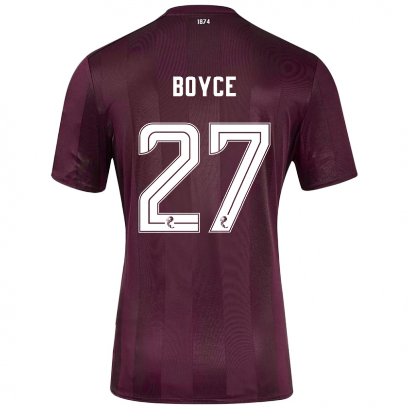 Kandiny Hombre Camiseta Liam Boyce #27 Borgoña 1ª Equipación 2024/25 La Camisa Chile