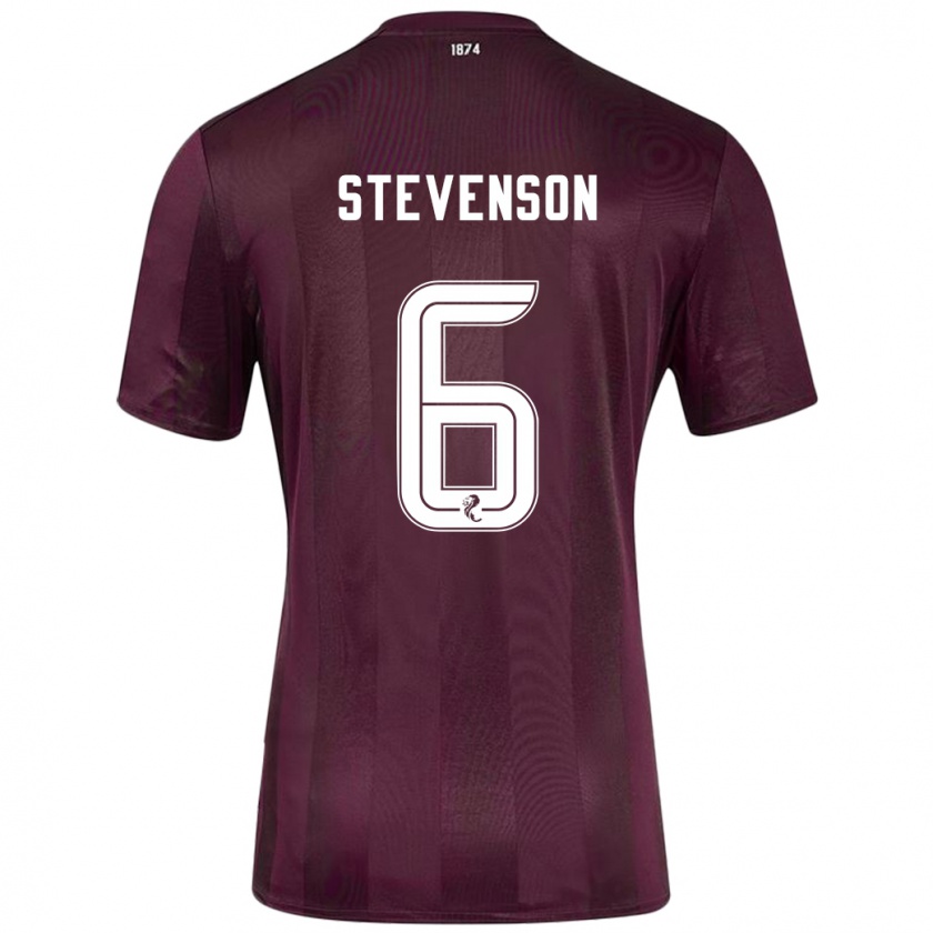 Kandiny Hombre Camiseta Gus Stevenson #6 Borgoña 1ª Equipación 2024/25 La Camisa Chile