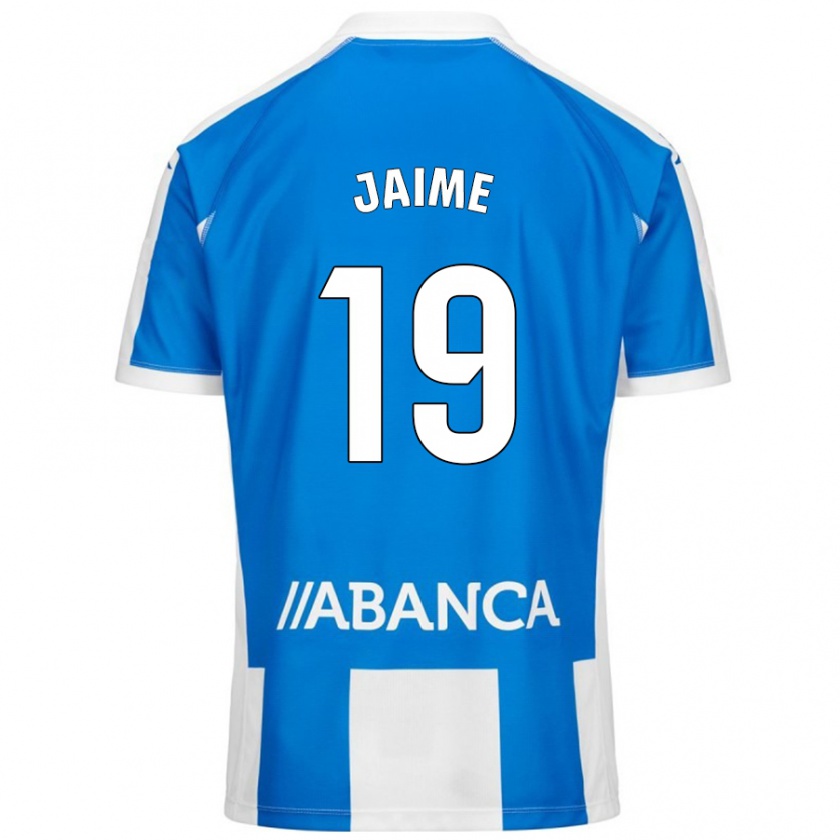 Kandiny Hombre Camiseta Jaime Sánchez #19 Azul Blanco 1ª Equipación 2024/25 La Camisa Chile