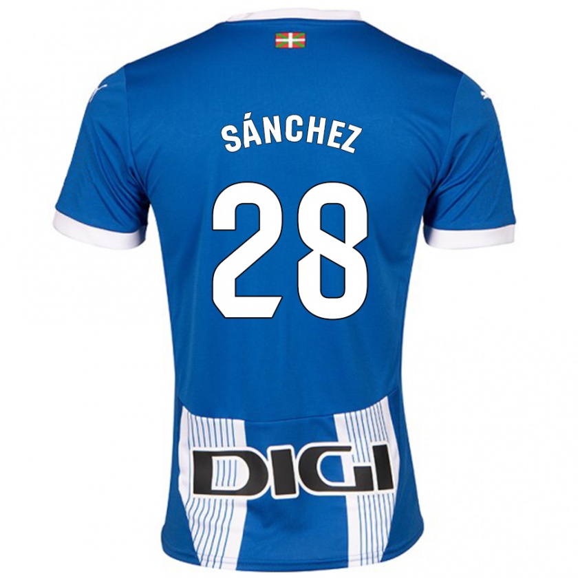 Kandiny Hombre Camiseta Ander Sánchez #28 Azul 1ª Equipación 2024/25 La Camisa Chile