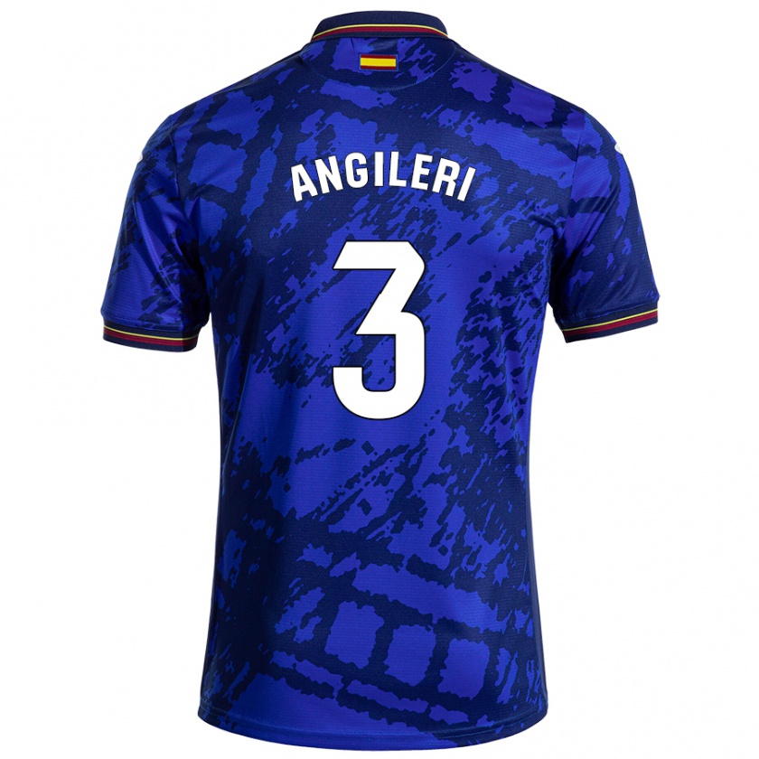 Kandiny Hombre Camiseta Fabrizio Angileri #3 Azul Más Oscuro 1ª Equipación 2024/25 La Camisa Chile