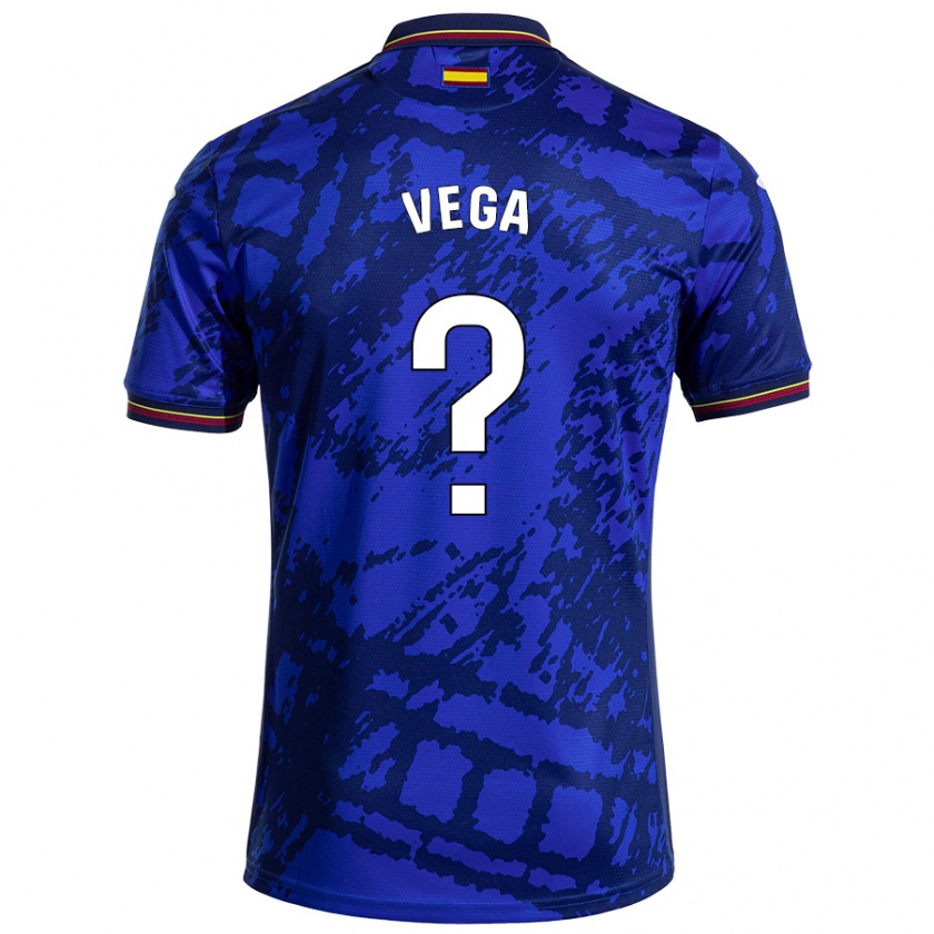 Kandiny Hombre Camiseta Álvaro Vega #0 Azul Más Oscuro 1ª Equipación 2024/25 La Camisa Chile