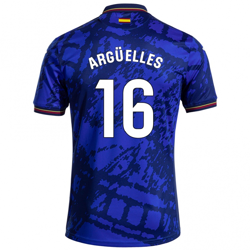 Kandiny Hombre Camiseta David Argüelles #16 Azul Más Oscuro 1ª Equipación 2024/25 La Camisa Chile