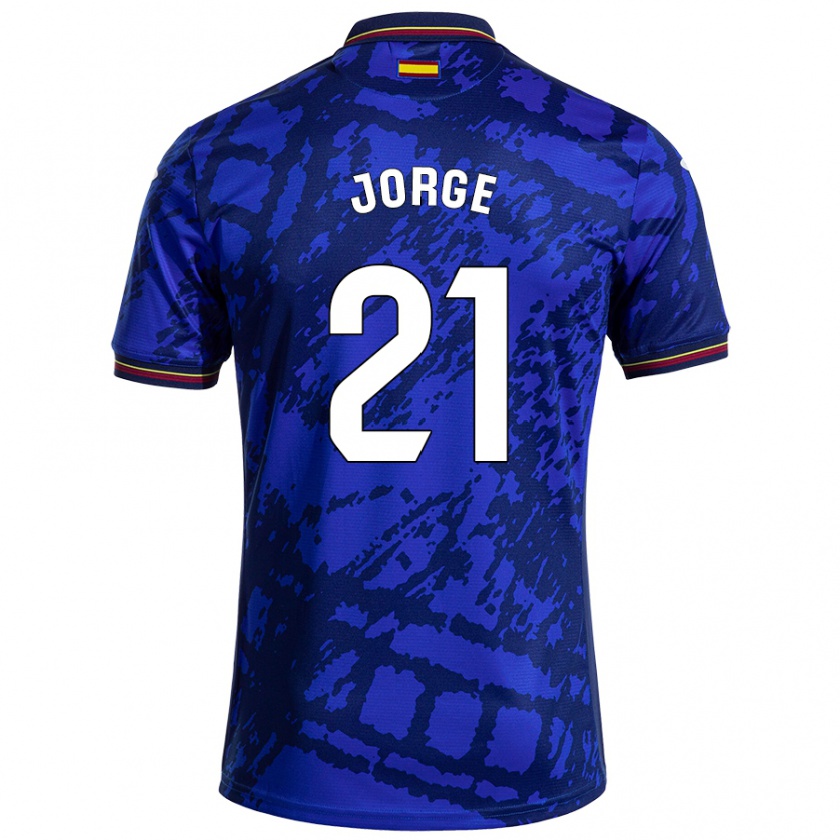 Kandiny Hombre Camiseta Jeremy Jorge #21 Azul Más Oscuro 1ª Equipación 2024/25 La Camisa Chile