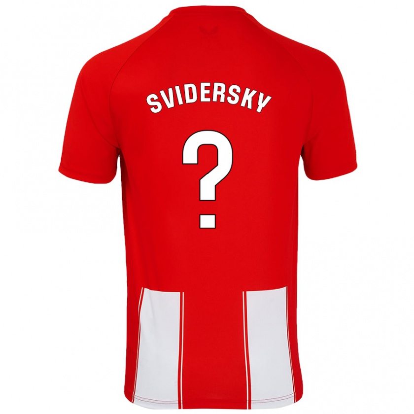 Kandiny Hombre Camiseta Martin Svidersky #0 Rojo Blanco 1ª Equipación 2024/25 La Camisa Chile