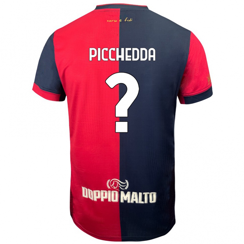 Kandiny Hombre Camiseta Marco Picchedda #0 Rojo Azul Más Oscuro 1ª Equipación 2024/25 La Camisa Chile