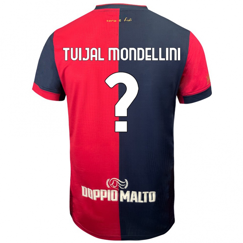 Kandiny Hombre Camiseta Luca Tuijal Mondellini #0 Rojo Azul Más Oscuro 1ª Equipación 2024/25 La Camisa Chile