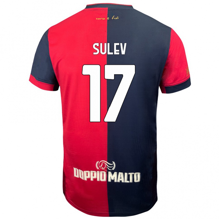 Kandiny Hombre Camiseta Ivan Sulev #17 Rojo Azul Más Oscuro 1ª Equipación 2024/25 La Camisa Chile