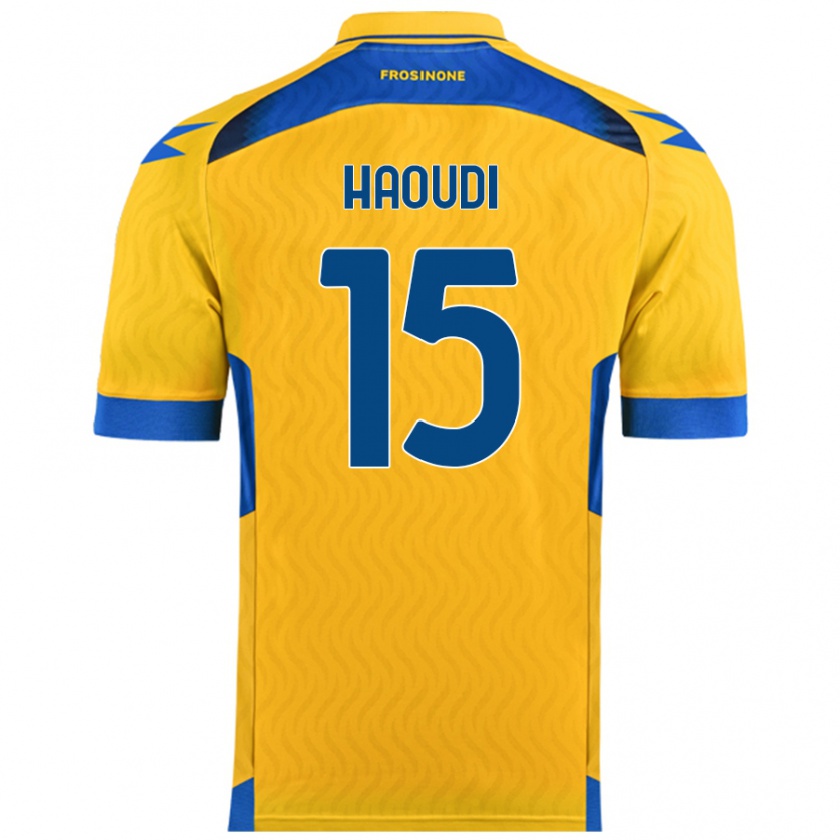 Kandiny Hombre Camiseta Hamza Haoudi #15 Amarillo 1ª Equipación 2024/25 La Camisa Chile