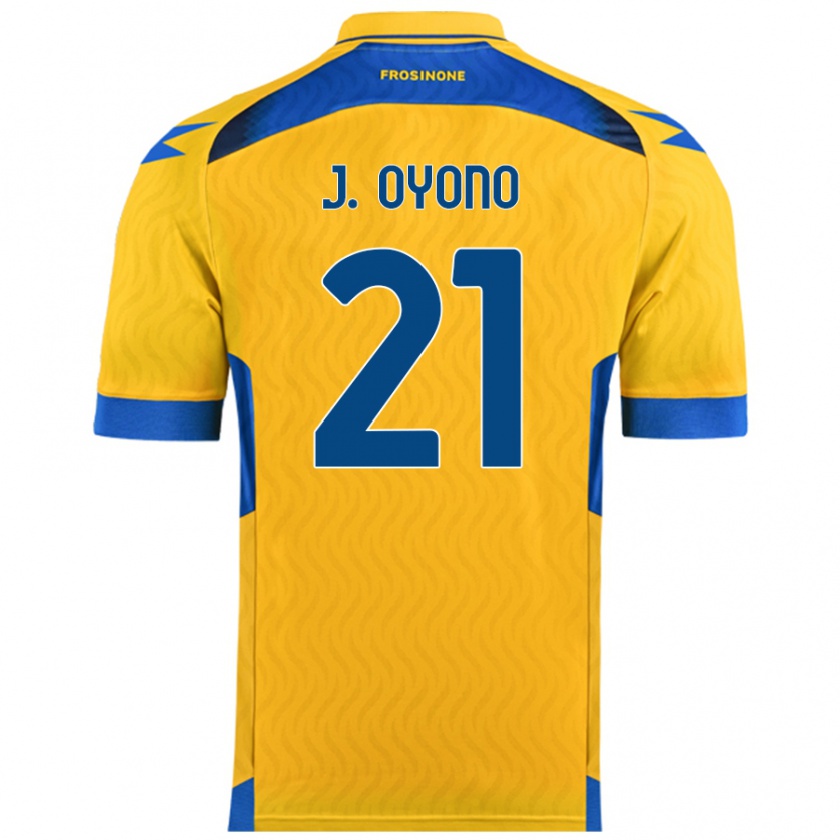 Kandiny Hombre Camiseta Jérémy Oyono #21 Amarillo 1ª Equipación 2024/25 La Camisa Chile