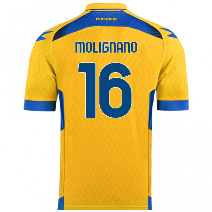 Kandiny Hombre Camiseta Gaetano Molignano #16 Amarillo 1ª Equipación 2024/25 La Camisa Chile