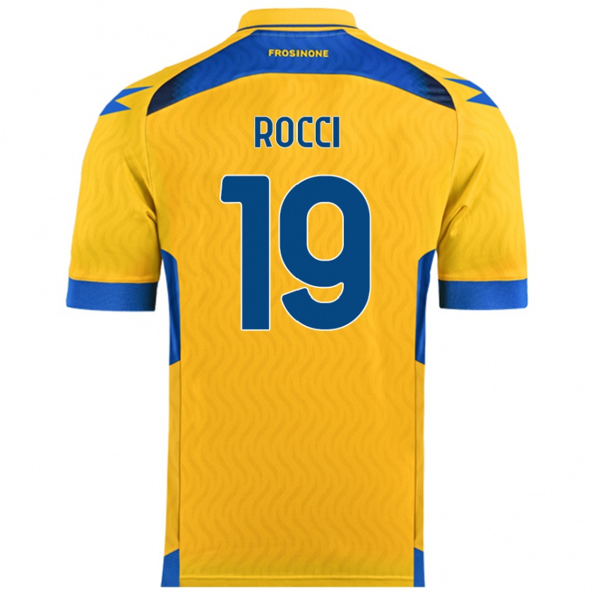 Kandiny Hombre Camiseta Valerio Rocci #19 Amarillo 1ª Equipación 2024/25 La Camisa Chile