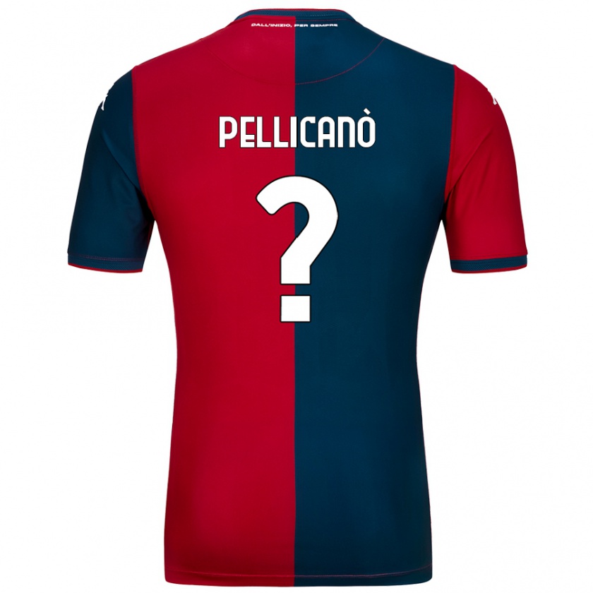 Kandiny Hombre Camiseta Antonino Pellicanò #0 Rojo Azul Oscuro 1ª Equipación 2024/25 La Camisa Chile