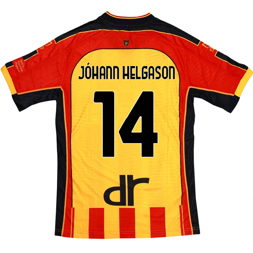 Kandiny Hombre Camiseta Thórir Jóhann Helgason #14 Amarillo Rojo 1ª Equipación 2024/25 La Camisa Chile