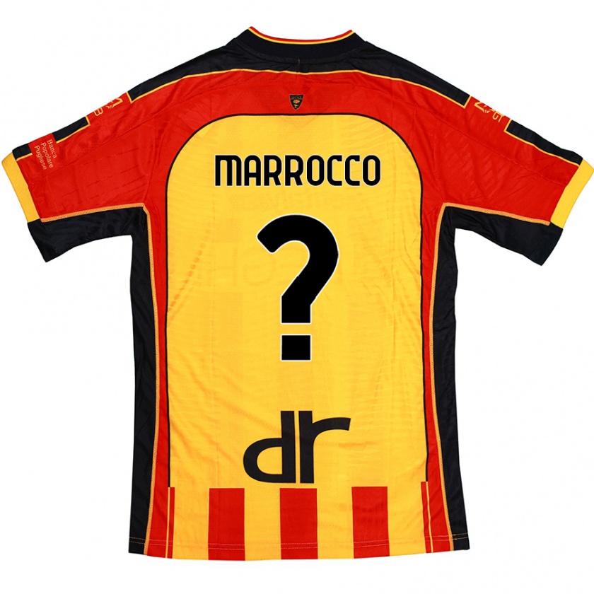 Kandiny Hombre Camiseta Iacopo Marrocco #0 Amarillo Rojo 1ª Equipación 2024/25 La Camisa Chile