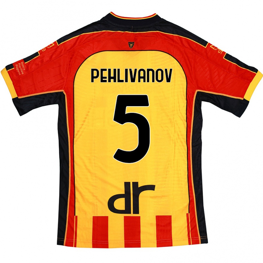 Kandiny Hombre Camiseta Cristian Pehlivanov #5 Amarillo Rojo 1ª Equipación 2024/25 La Camisa Chile