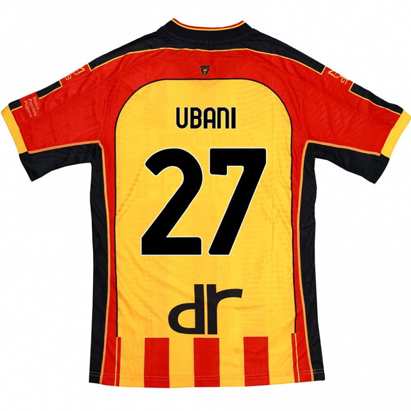 Kandiny Hombre Camiseta Marlon Ubani #27 Amarillo Rojo 1ª Equipación 2024/25 La Camisa Chile