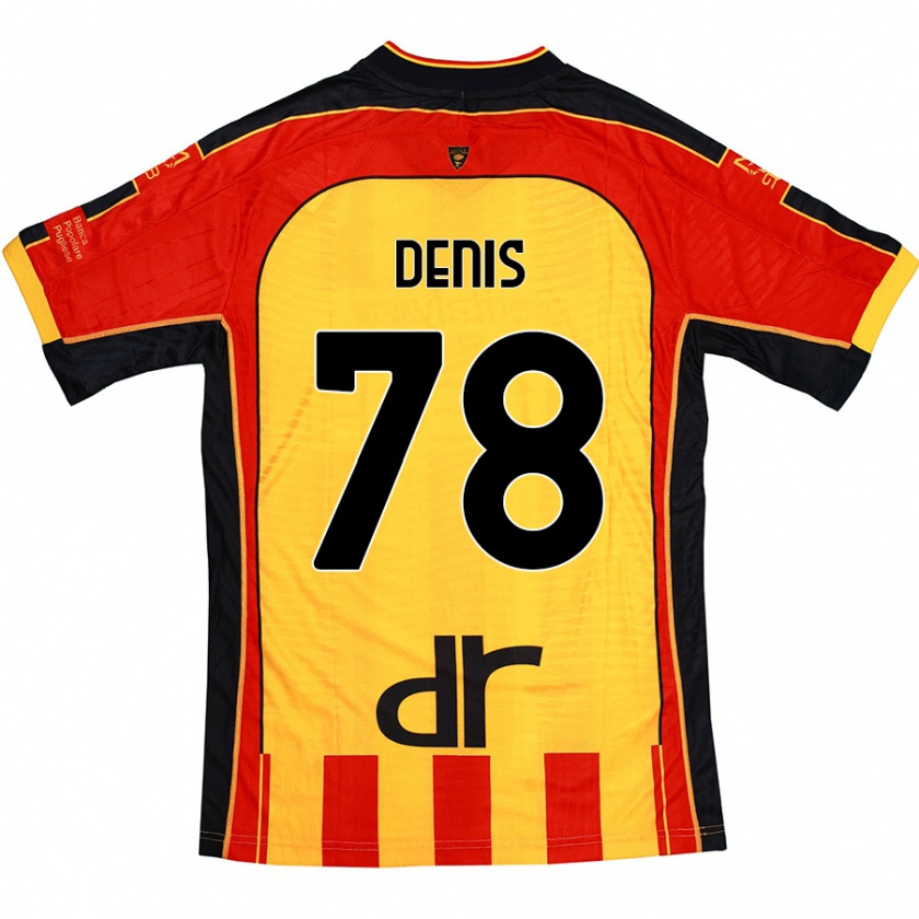 Kandiny Hombre Camiseta Max Denis #78 Amarillo Rojo 1ª Equipación 2024/25 La Camisa Chile