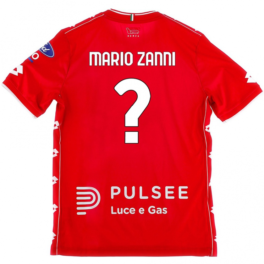 Kandiny Hombre Camiseta Mario Zanni #0 Rojo Blanco 1ª Equipación 2024/25 La Camisa Chile