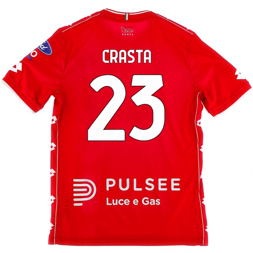 Kandiny Hombre Camiseta Mario Crasta #23 Rojo Blanco 1ª Equipación 2024/25 La Camisa Chile