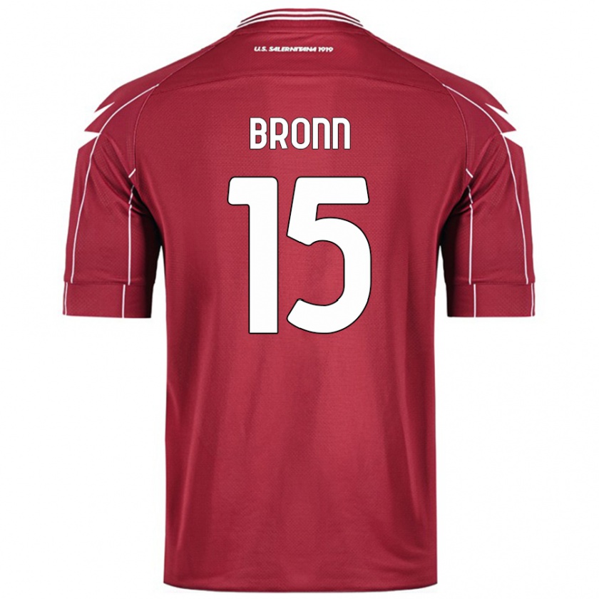 Kandiny Hombre Camiseta Dylan Bronn #15 Borgoña 1ª Equipación 2024/25 La Camisa Chile