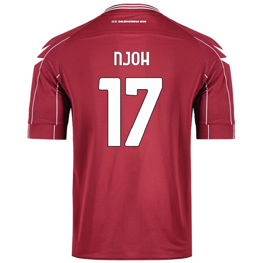 Kandiny Hombre Camiseta Lilian Njoh #17 Borgoña 1ª Equipación 2024/25 La Camisa Chile