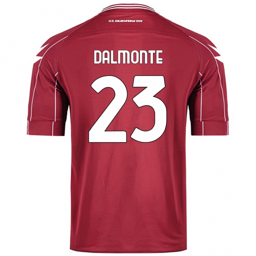 Kandiny Hombre Camiseta Nicola Dalmonte #23 Borgoña 1ª Equipación 2024/25 La Camisa Chile