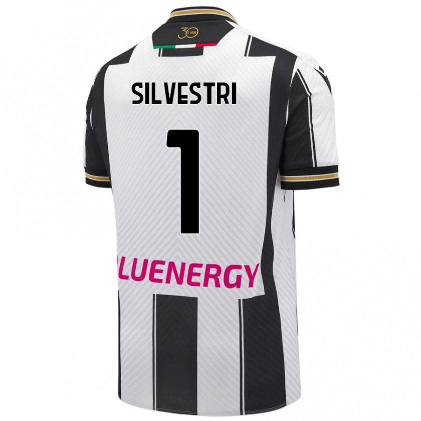 Kandiny Hombre Camiseta Marco Silvestri #1 Blanco Negro 1ª Equipación 2024/25 La Camisa Chile