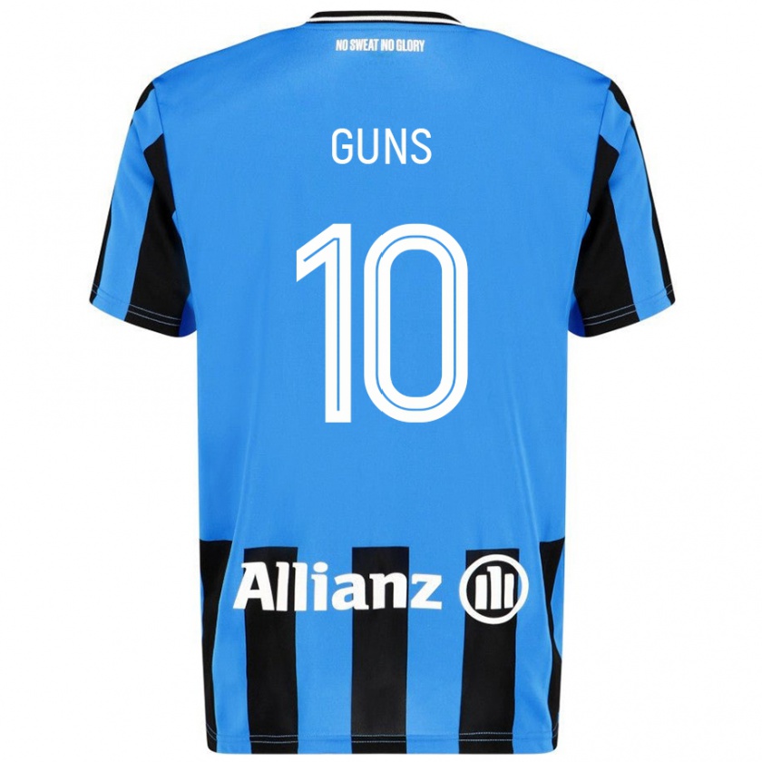 Kandiny Hombre Camiseta Celien Guns #10 Azul Cielo Negro 1ª Equipación 2024/25 La Camisa Chile