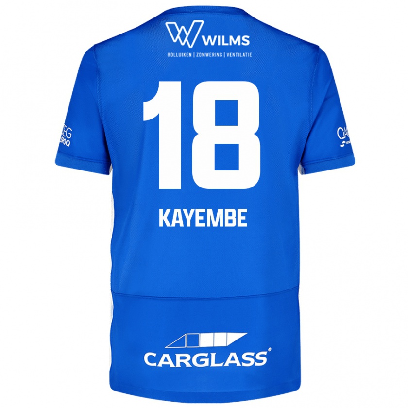 Kandiny Hombre Camiseta Joris Kayembe #18 Azul 1ª Equipación 2024/25 La Camisa Chile