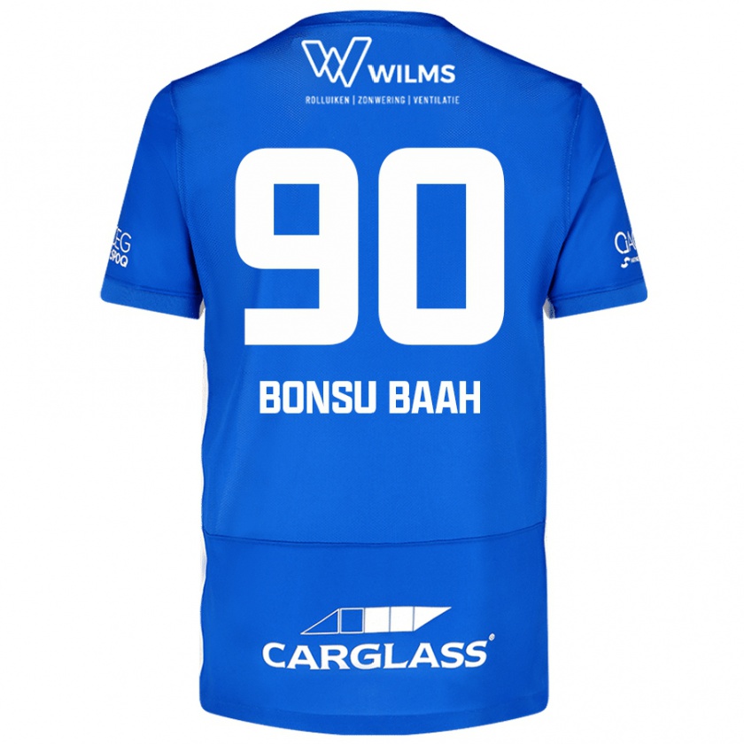 Kandiny Hombre Camiseta Christopher Bonsu Baah #90 Azul 1ª Equipación 2024/25 La Camisa Chile