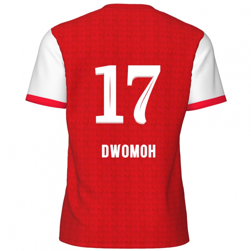 Kandiny Hombre Camiseta Pierre Dwomoh #17 Rojo Blanco 1ª Equipación 2024/25 La Camisa Chile