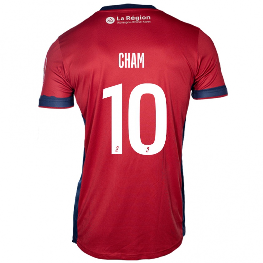 Kandiny Hombre Camiseta Muhammed Cham #10 Borgoña Claro 1ª Equipación 2024/25 La Camisa Chile