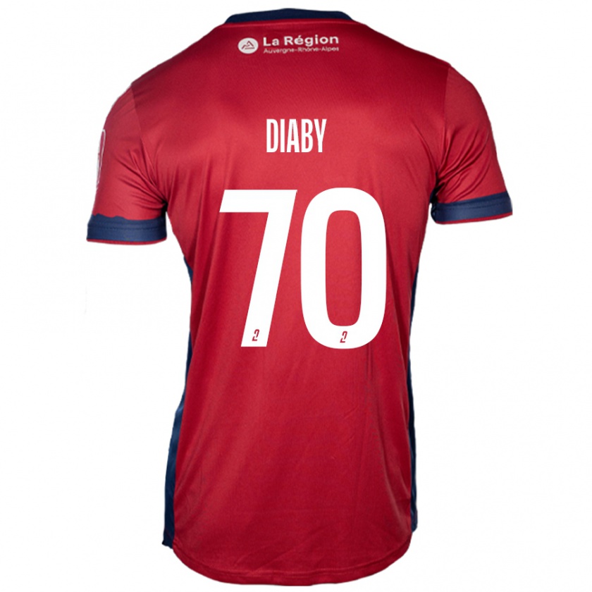 Kandiny Hombre Camiseta Yadaly Diaby #70 Borgoña Claro 1ª Equipación 2024/25 La Camisa Chile