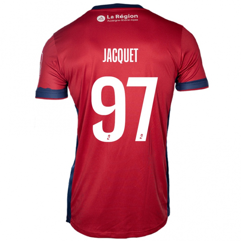 Kandiny Hombre Camiseta Jérémy Jacquet #97 Borgoña Claro 1ª Equipación 2024/25 La Camisa Chile