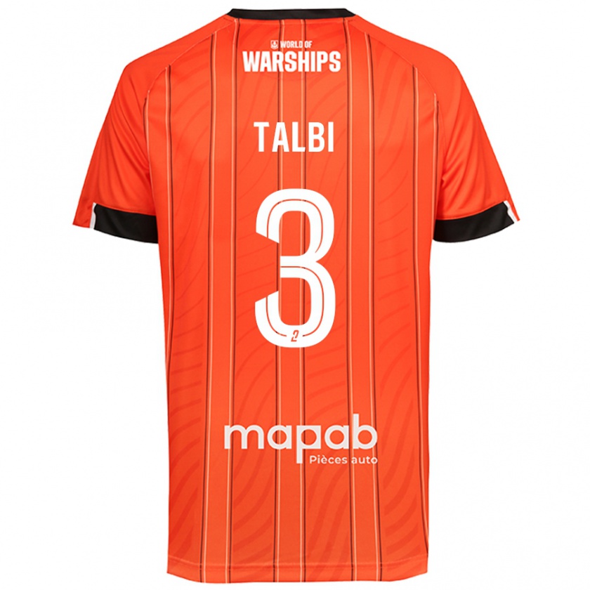 Kandiny Hombre Camiseta Montassar Talbi #3 Naranja 1ª Equipación 2024/25 La Camisa Chile