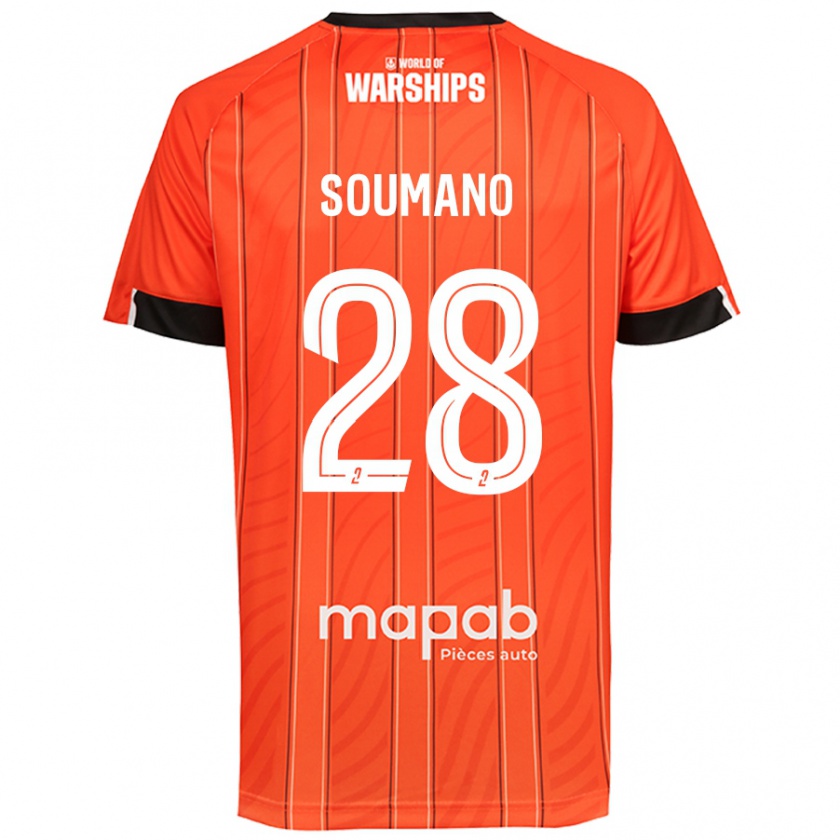 Kandiny Hombre Camiseta Sambou Soumano #28 Naranja 1ª Equipación 2024/25 La Camisa Chile