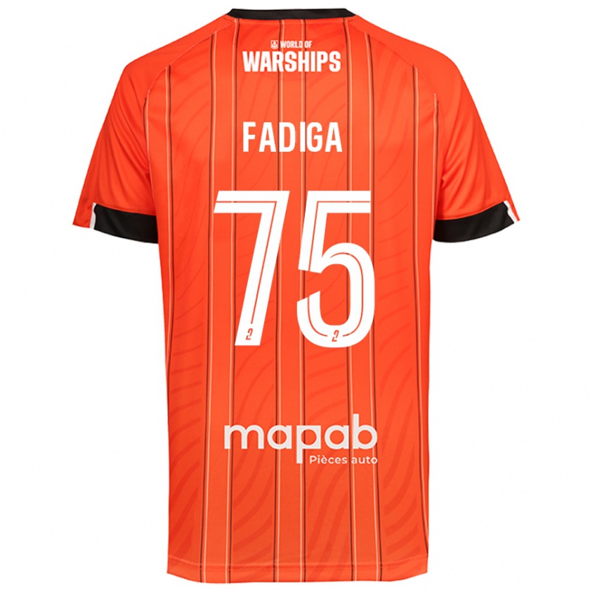 Kandiny Hombre Camiseta Bandiougou Fadiga #75 Naranja 1ª Equipación 2024/25 La Camisa Chile