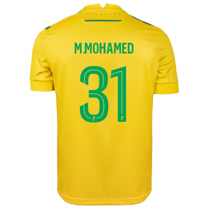 Kandiny Hombre Camiseta Mostafa Mohamed #31 Amarillo Verde 1ª Equipación 2024/25 La Camisa Chile